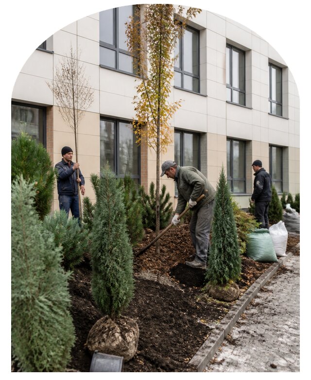 Озеленение школьной территории в Кирове качественно под ключ